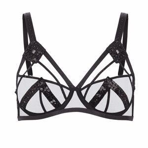 NWT Agent Provocateur Celestia Elegant Black Strappy Bra